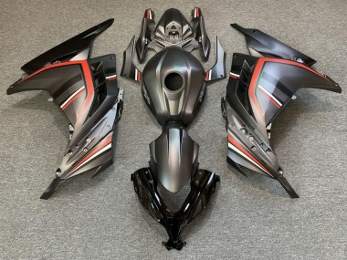 Preisgünstige Kawasaki Ninja 300 Motorrad Verkleidung 2013-2024 - Matt Schwarz Rot