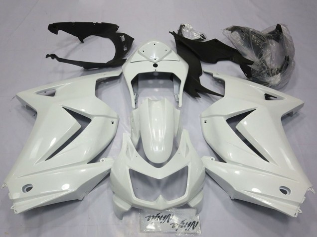 Preisgünstige Kawasaki Ninja 250 Motorrad Verkleidung 2008-2012 - Glanzendes Weiss