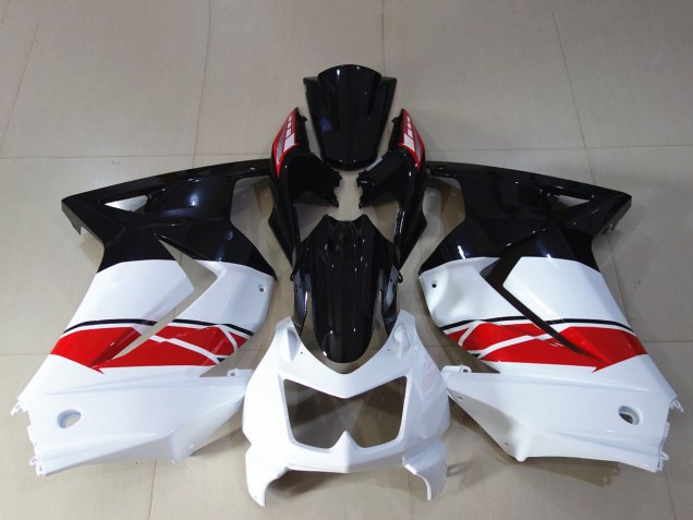 Preisgünstige Kawasaki Ninja 250 Motorrad Verkleidung 2008-2012 - Weiss Rot Glanzendes Schwarz