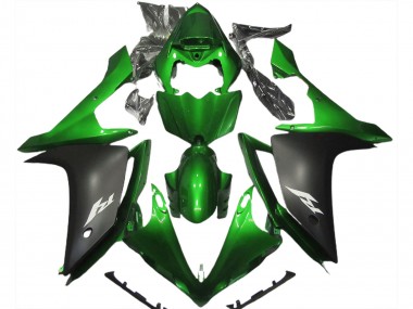 Preisgünstige Yamaha R1 Motorrad Verkleidung 2007-2008 - Grun Matt Schwarz