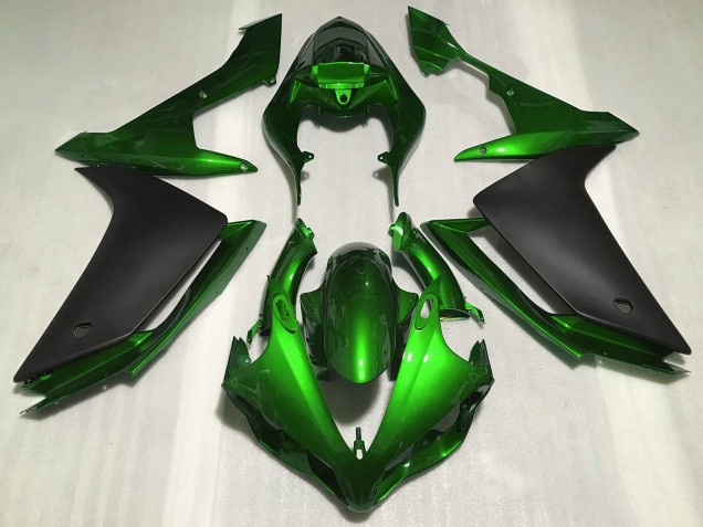 Preisgünstige Yamaha R1 Motorrad Verkleidung 2007-2008 - Grun Matt Schwarz