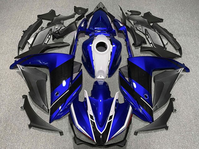 Preisgünstige Yamaha R3 Motorrad Verkleidung 2015-2018 - Blau Weiss Schwarz