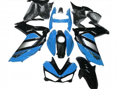 Preisgünstige Yamaha R3 Motorrad Verkleidung 2015-2018 - Blau Silber Glanzendes Schwarz Yamalube
