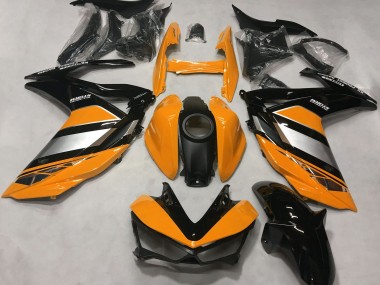 Preisgünstige Yamaha R3 Motorrad Verkleidung 2015-2018 - Orange Silber Glanzendes Schwarz