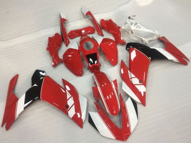 Preisgünstige Yamaha R3 Motorrad Verkleidung 2015-2018 - Rot Weiss Glanzendes Schwarz