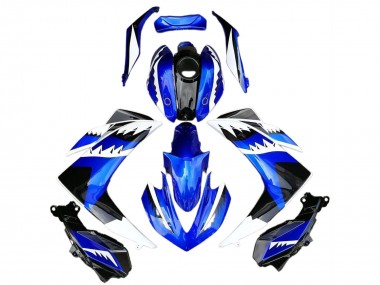 Preisgünstige Yamaha R3 Motorrad Verkleidung 2015-2018 - Blau Weiss Schwarz Hai