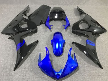 Preisgünstige Yamaha R6 Motorrad Verkleidung 2003-2004 - Blau Glanzendes Schwarz