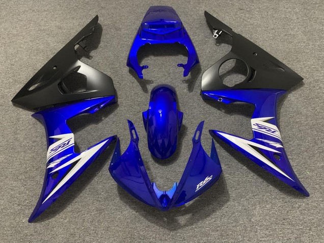 Preisgünstige Yamaha R6 Motorrad Verkleidung 2003-2004 - Blau Weiss Matt Schwarz