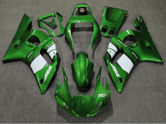 Preisgünstige Yamaha R6 Motorrad Verkleidung 1998-2002 - Grun Weiss