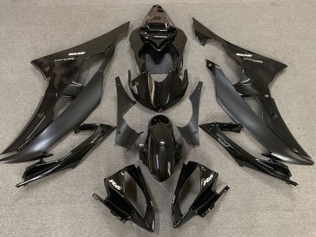 Preisgünstige Yamaha R6 Motorrad Verkleidung Kit 2008-2016 - Glanzendes Schwarz Matt Schwarz