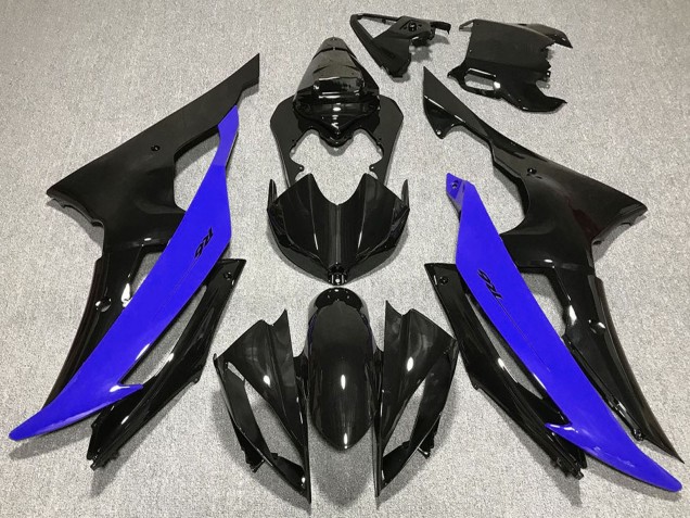 Preisgünstige Yamaha R6 Motorrad Verkleidung 2008-2016 - Blau Glanzendes Schwarz