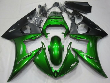 Preisgünstige Yamaha R6 Motorrad Verkleidung 2005 - Dunkel Grun Matt Schwarz