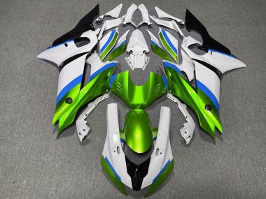 Preisgünstige Yamaha R6 Motorrad Verkleidung 2017-2023 - Weiss Blau Grun