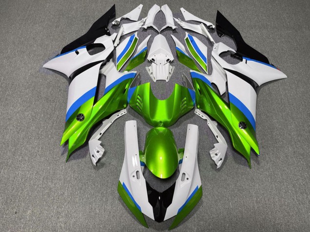 Preisgünstige Yamaha R6 Motorrad Verkleidung 2017-2023 - Weiss Blau Grun