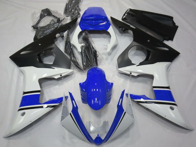 Preisgünstige Yamaha R6 Motorrad Verkleidung 2003-2004 - Weiss Blau Matt Schwarz