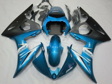 Preisgünstige Yamaha R6 Motorrad Verkleidung 2003-2004 - Blau Weiss Matt Schwarz