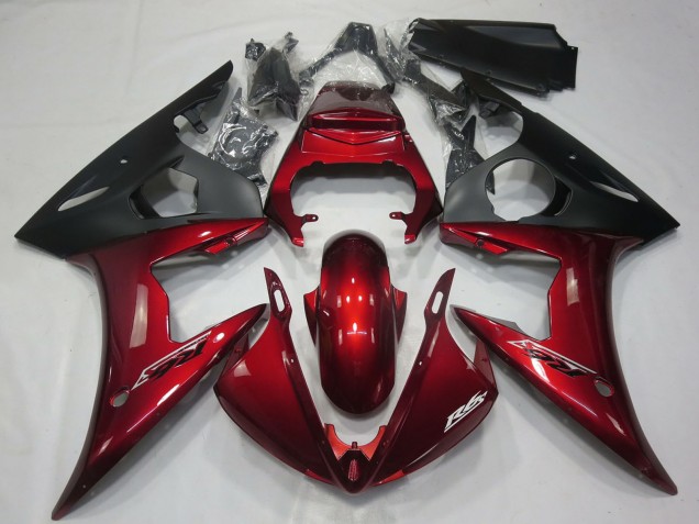 Preisgünstige Yamaha R6 Motorrad Verkleidung 2005 - Dunkel Rot Matt Schwarz