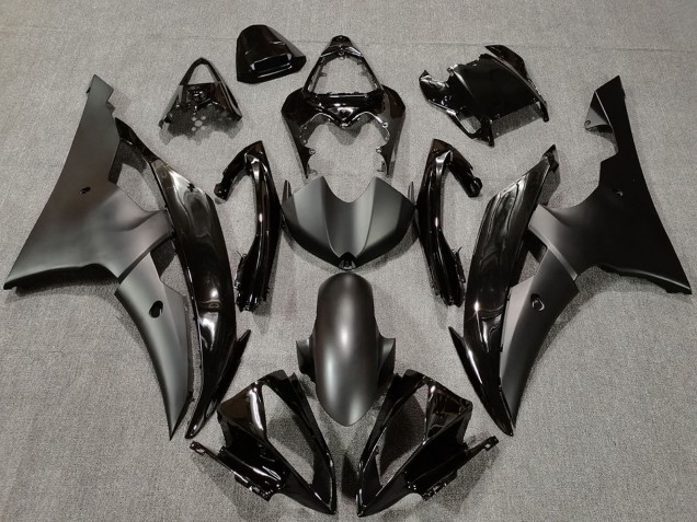 Preisgünstige Yamaha R6 Motorrad Verkleidung 2008-2016 - Glanzendes Schwarz Matt Schwarz