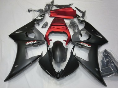 Preisgünstige Yamaha R6 Motorrad Verkleidung 2003-2004 - Rot Matt Schwarz