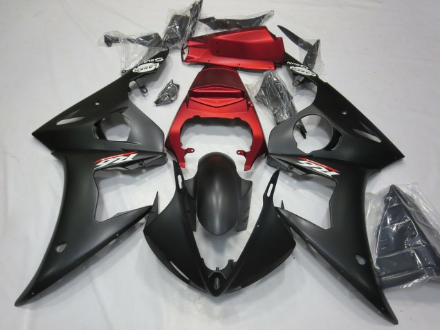Preisgünstige Yamaha R6 Motorrad Verkleidung 2003-2004 - Rot Matt Schwarz