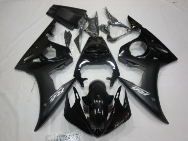 Preisgünstige Yamaha R6 Motorrad Verkleidung 2005 - Glanzendes Schwarz Matt Schwarz Weiss