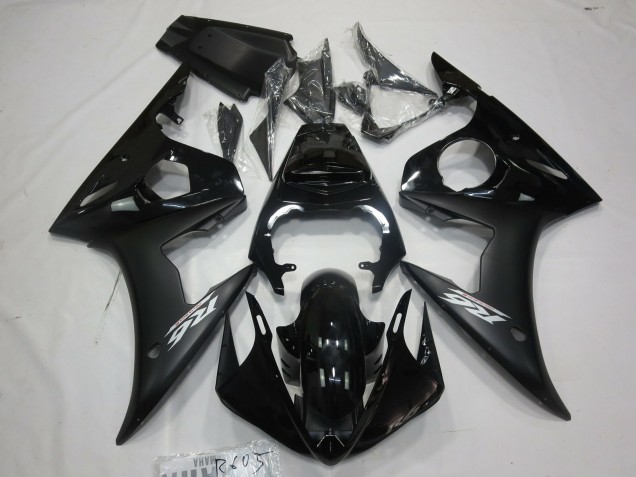 Preisgünstige Yamaha R6 Motorrad Verkleidung 2005 - Glanzendes Schwarz Matt Schwarz Weiss