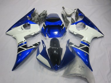 Preisgünstige Yamaha R6 Motorrad Verkleidung 2005 - Blau Weiss Glanzendes Schwarz
