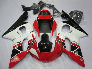 Preisgünstige Yamaha R6 Motorrad Verkleidung 1998-2002 - Rot Weiss Glanzendes Schwarz OEM Stil