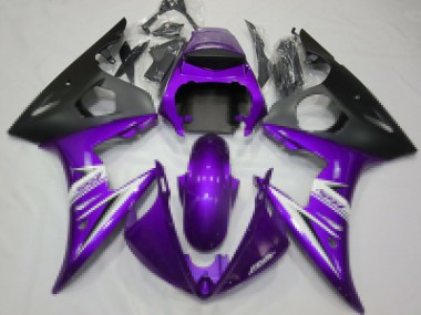 Preisgünstige Yamaha R6 Motorrad Verkleidung 2003-2004 - Lila Weiss Matt Schwarz