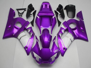 Preisgünstige Yamaha R6 Motorrad Verkleidung 1998-2002 - Lila Weiss