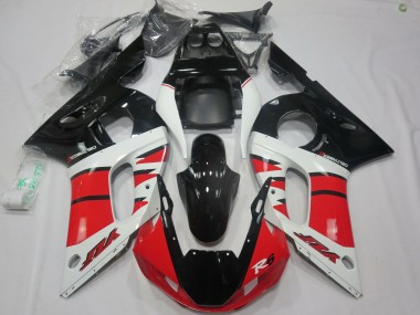 Preisgünstige Yamaha R6 Motorrad Verkleidung 1998-2002 - Weiss Rot Glanzendes Schwarz