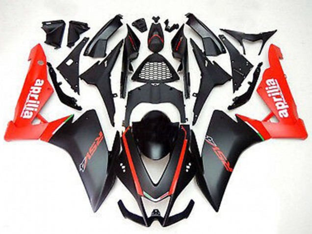 Preisgünstige Aprilia RS4 125 Motorrad Verkleidung 2012-2018 - Rot Matt Schwarz