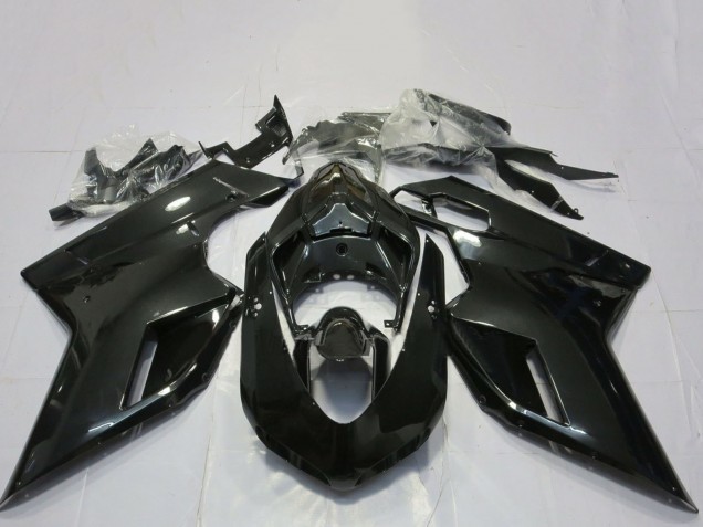 Preisgünstige Ducati 848 1098 1198 Motorrad Verkleidung 2007-2014 - Glanzendes Schwarz