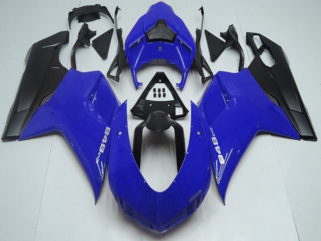 Preisgünstige Ducati 848 Motorrad Verkleidung 2007-2014 - Blau Matt Schwarz