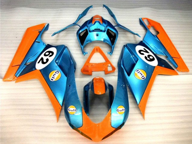 Preisgünstige Ducati 848 1098 1198 Motorrad Verkleidung 2007-2014 - Orange Blau Gulf 62
