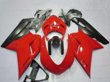 Preisgünstige Ducati 848 Motorrad Verkleidung 2007-2014 - Rot Matt Schwarz