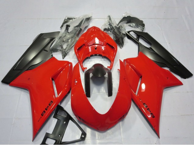 Preisgünstige Ducati 848 Motorrad Verkleidung 2007-2014 - Rot Matt Schwarz