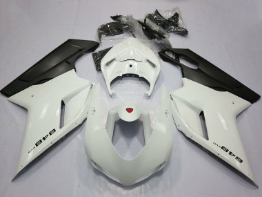 Preisgünstige Ducati 848 Motorrad Verkleidung 2007-2014 - Perl Weiss Matt Schwarz