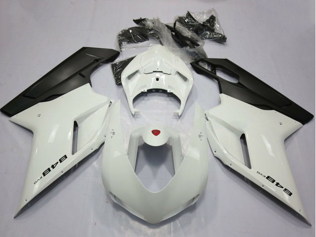 Preisgünstige Ducati 848 Motorrad Verkleidung 2007-2014 - Perl Weiss Matt Schwarz