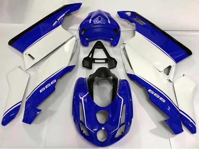 Preisgünstige Ducati 999 Motorrad Verkleidung 2003-2004 - Weiss Blau Schwarz