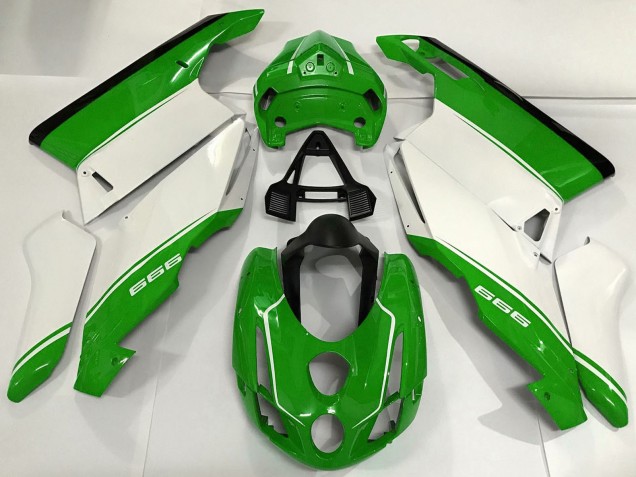 Preisgünstige Ducati 999 Motorrad Verkleidung 2003-2004 - Weiss Grun Schwarz