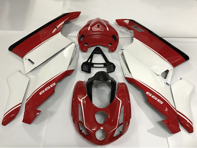 Preisgünstige Ducati 999 Motorrad Verkleidung 2003-2004 - Weiss Rot Schwarz