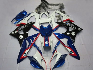 Preisgünstige BMW S1000RR Motorrad Verkleidung 2009-2014 - Weiss Rot Blau Glanzendes Schwarz