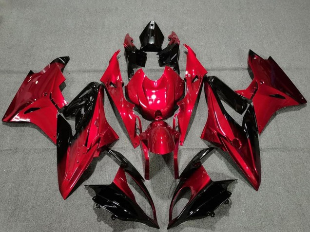 Preisgünstige BMW S1000RR Motorrad Verkleidung 2009-2014 - Rot Glanzendes Schwarz