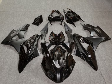 Preisgünstige BMW S1000RR Motorrad Verkleidung 2009-2014 - Glanzendes Schwarz Matt Schwarz Carbonfaser