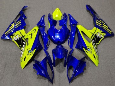 Preisgünstige BMW S1000RR Motorrad Verkleidung 2009-2014 - Gelb Blau Hai