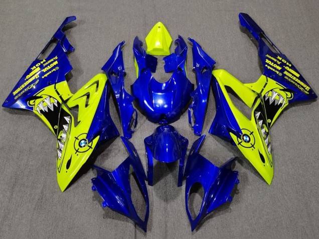 Preisgünstige BMW S1000RR Motorrad Verkleidung 2009-2014 - Gelb Blau Hai