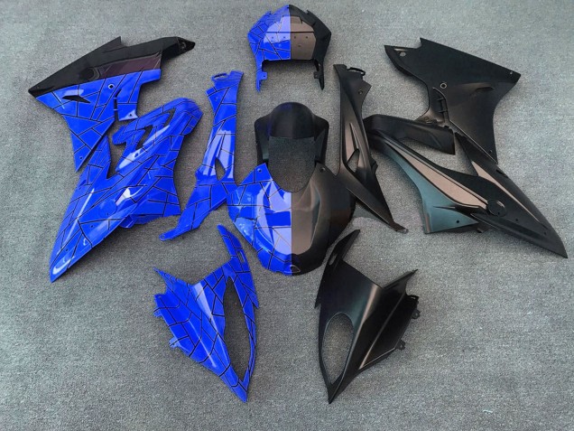Preisgünstige BMW S1000RR Motorrad Verkleidung 2015-2016 - Blau Matt Schwarz Geteiltes