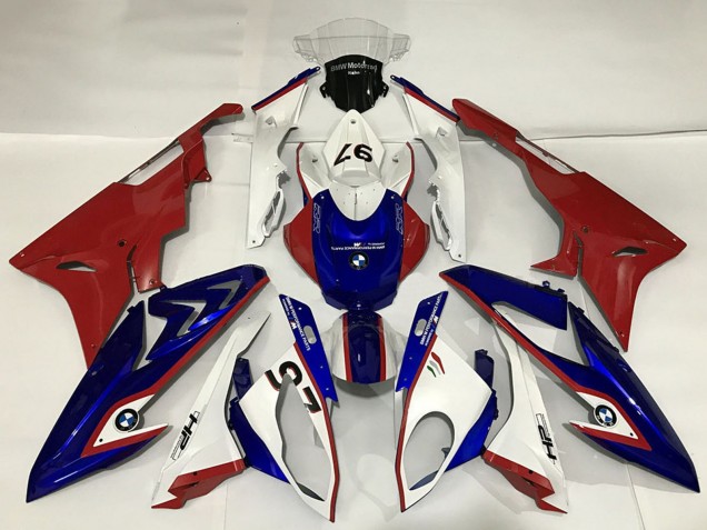 Preisgünstige BMW S1000RR Motorrad Verkleidung 2015-2016 - Weiss Rot Blau