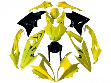 Preisgünstige BMW S1000RR Motorrad Verkleidung 2009-2014 - Gelb Glanzendes Schwarz HP